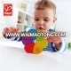 Hot selling funny kids educational rainbow color wooden toys baby rattle